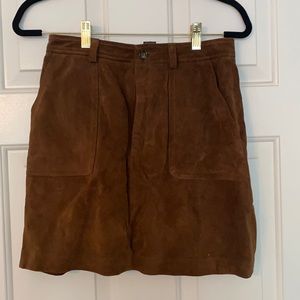 Banana republic vintage camel leather skirt